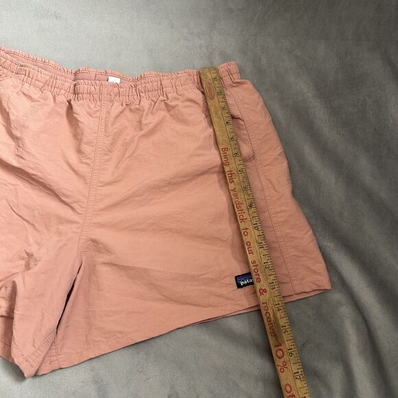 Patagonia Baggies  Shorts female L Salmon Pink fish net pockets - Picture 7 of 9